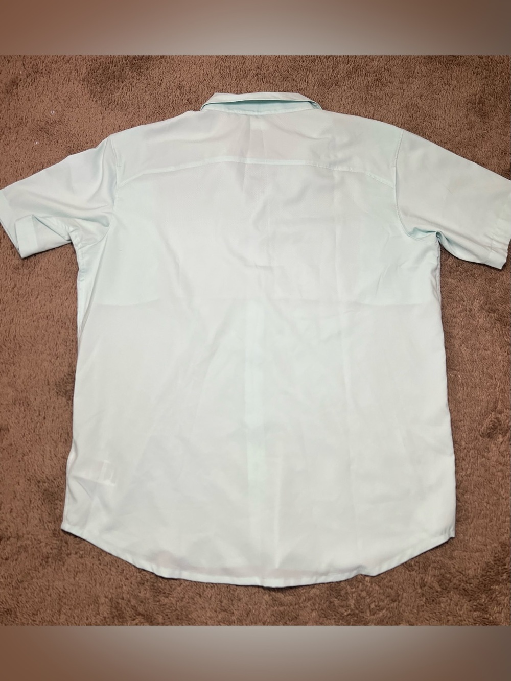 Columbia Men’s L Short Sleeve Outdoor Fishing Shirt Mint Green Mesh Lined - Picture 2 of 6